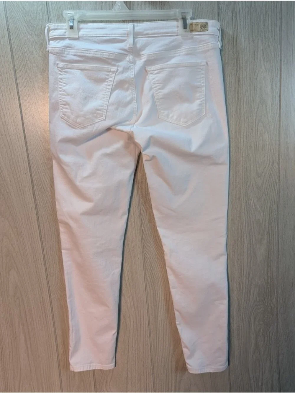 AG Adriano Goldschmied Jeans Sz 31R The Legging Ankle Super Skinny White